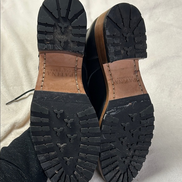 Patina - Women's Black Lace-Up Leather Ankle Boots with Contrasting Welt - Picture 6 of 9